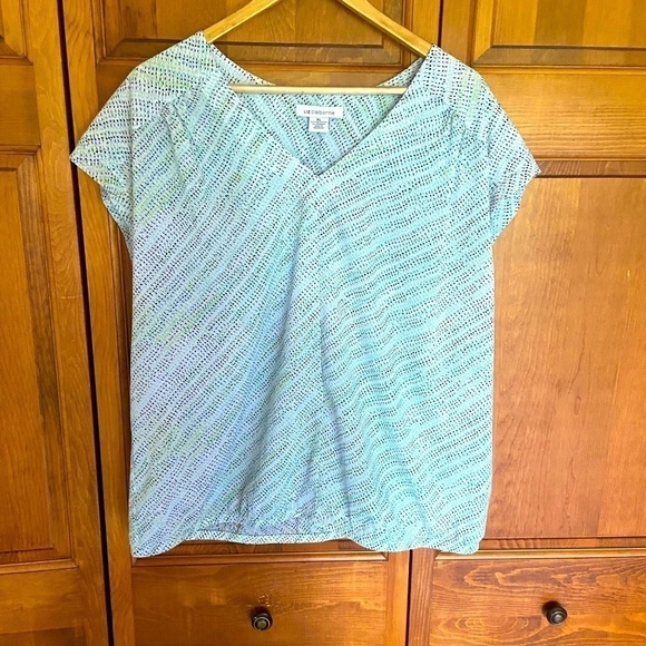LIGHT weight colorful v neck blouse xl - Picture 2 of 4